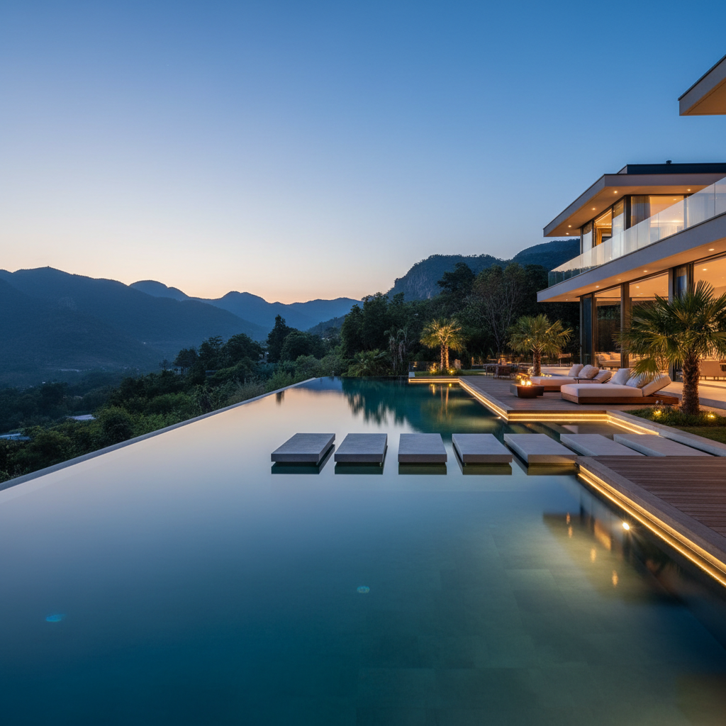 Lüks villa havuzu