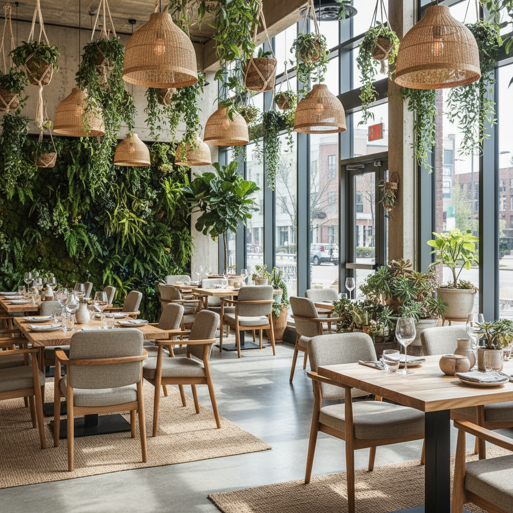 Modern restoran iç mekan tasarımı