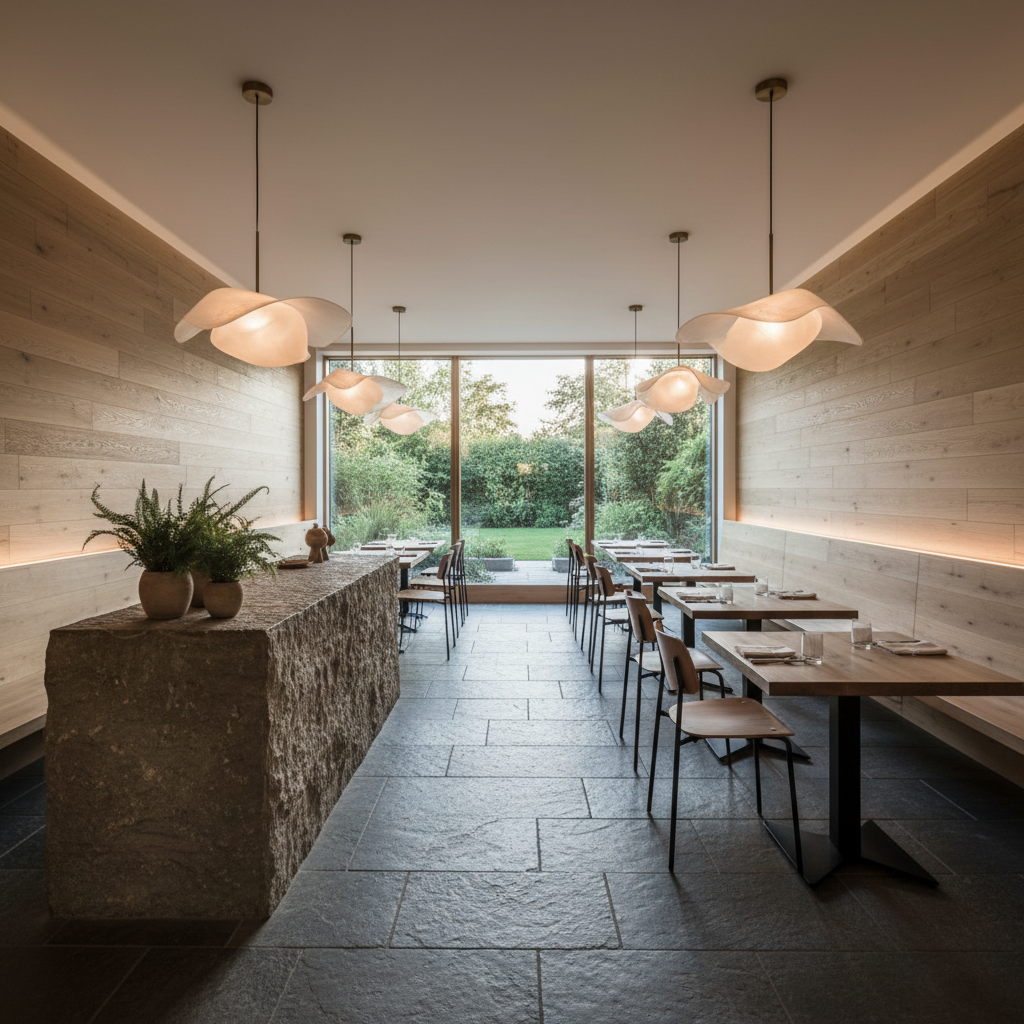 Modern restoran iç mekan tasarımı