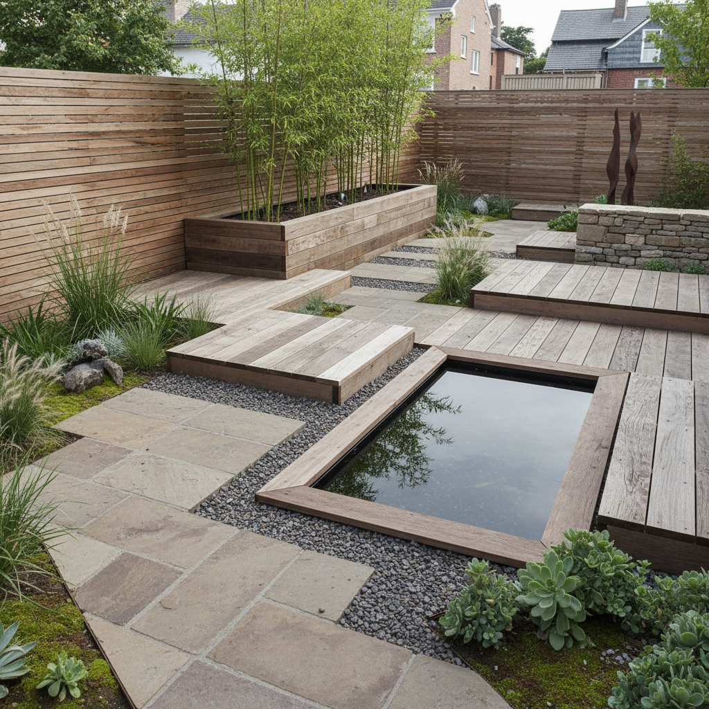 Modern bahçe tasarımı örneği