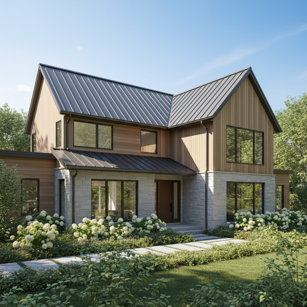 Yenilenmiş çatı ile güzel bir ev