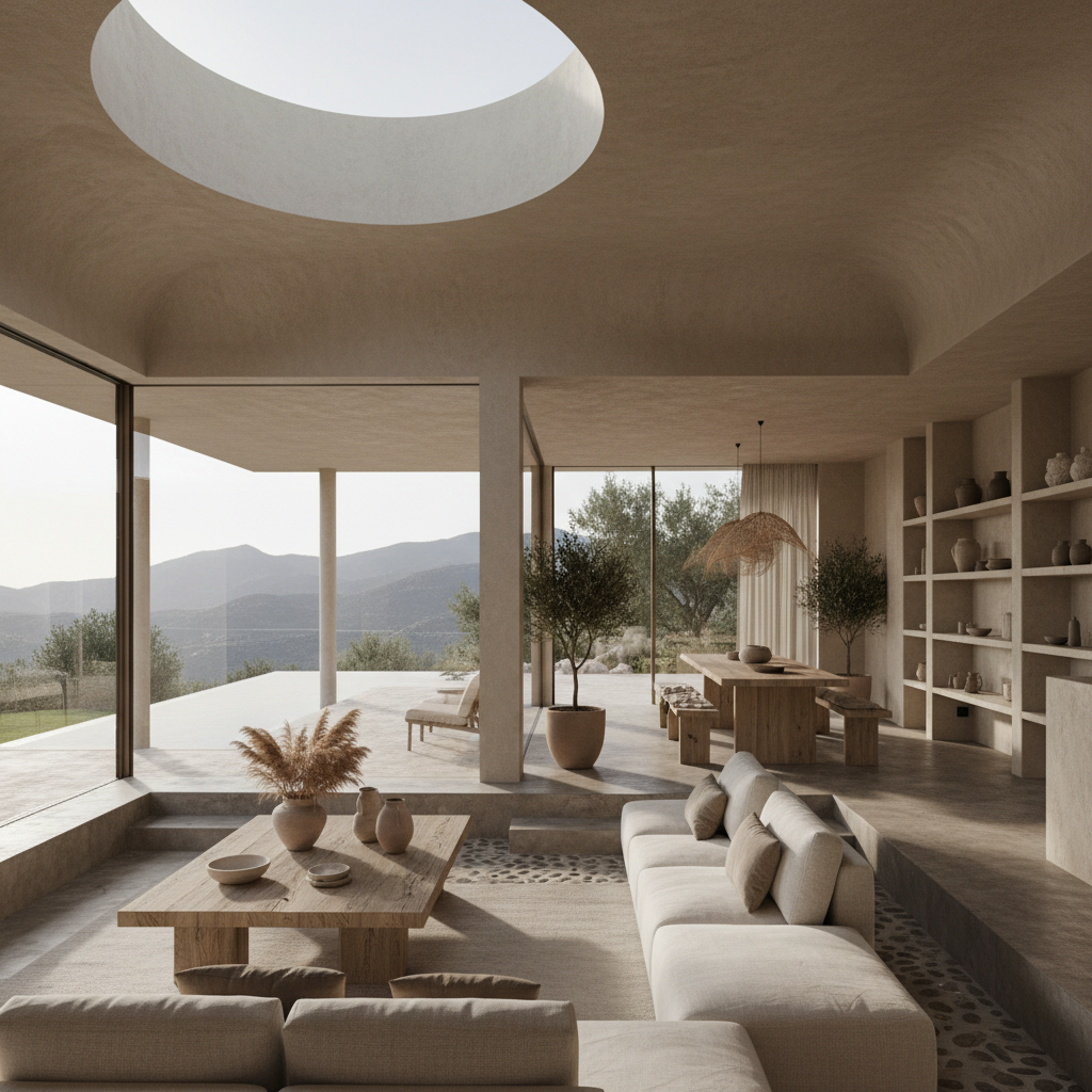 2026 villa dekorasyon trendleri için modern iç mekan