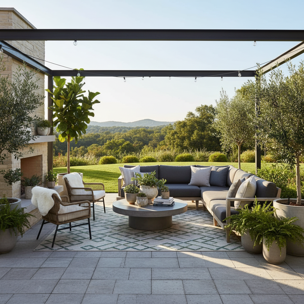 Şık bir açık alan yaşam alanı