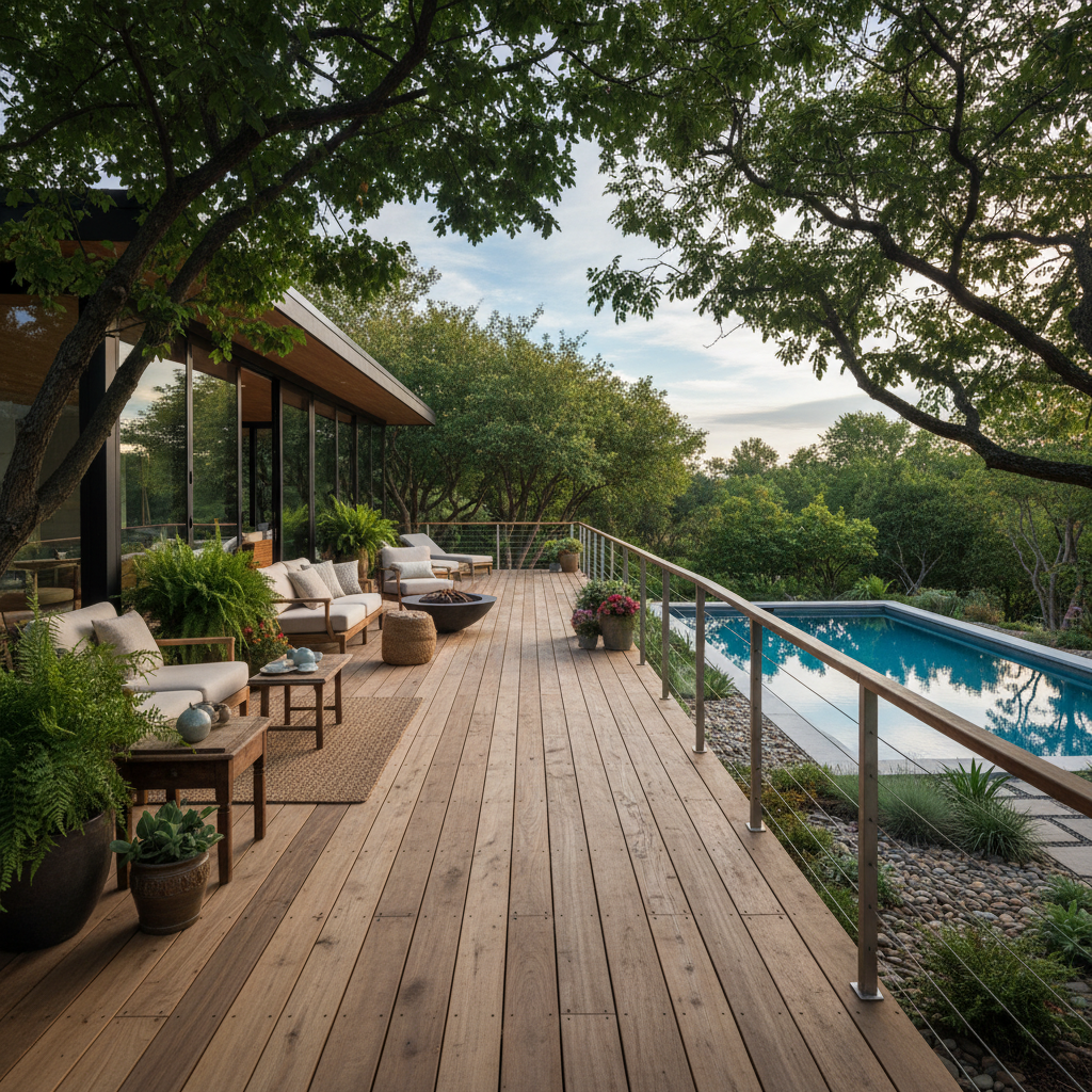 Doğal ahşap deck sistemi