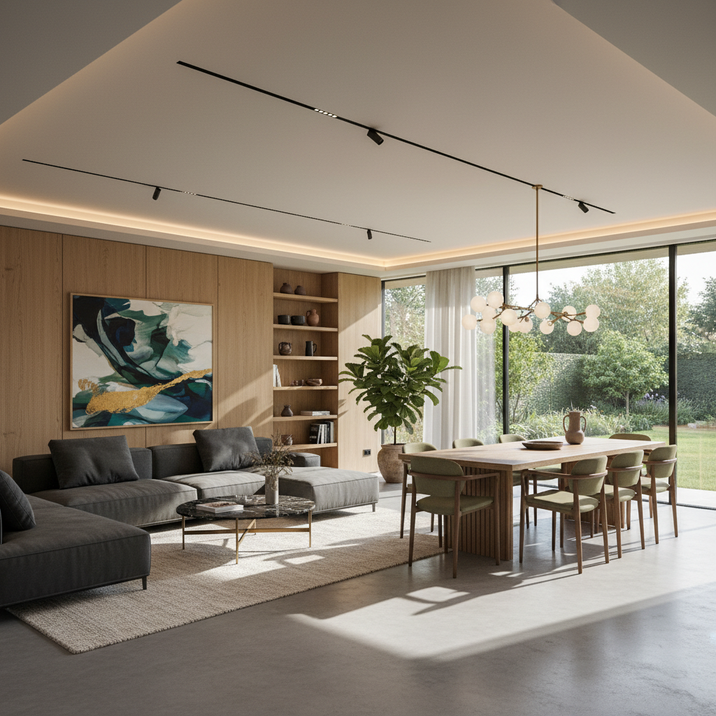 Modern bir villa iç mekan tasarımı