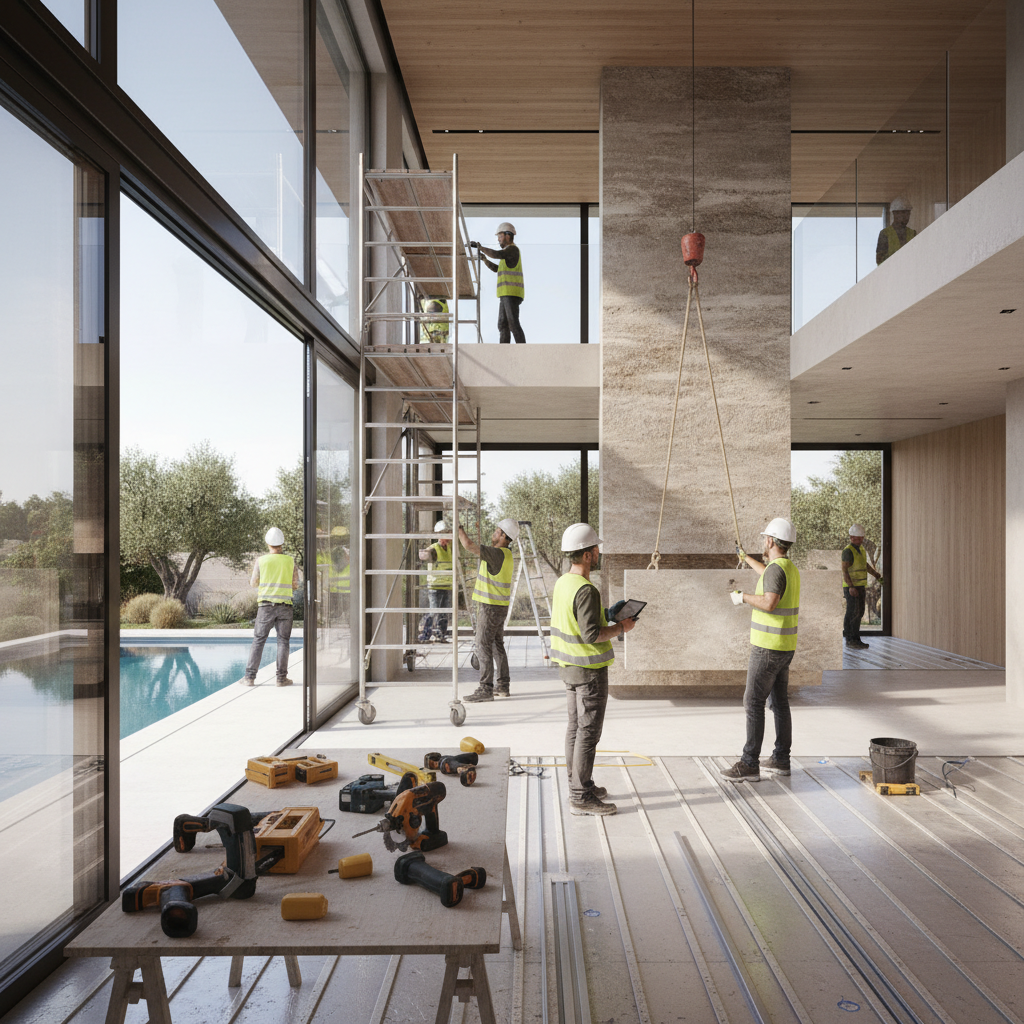 Modern villa tadilat sahnesi