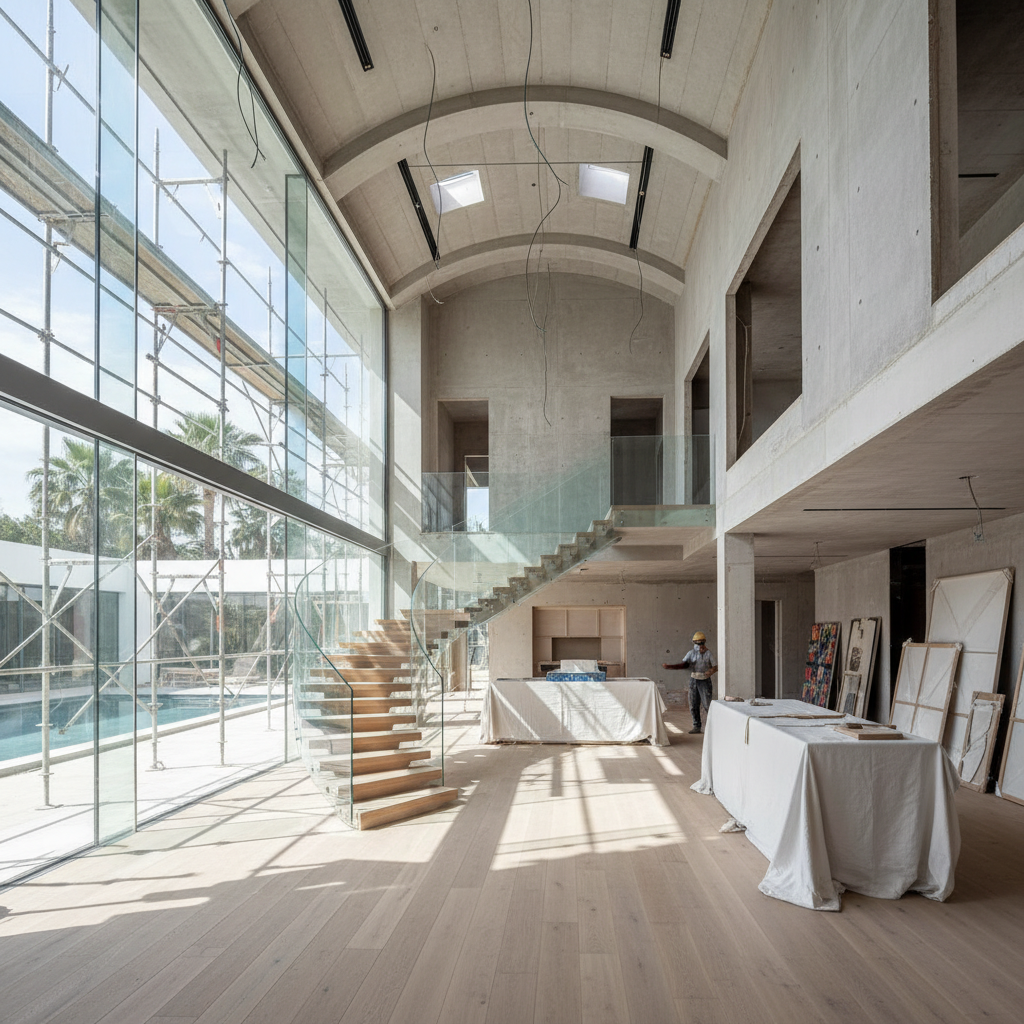 Modern villa tadilatı iç mekan görüntüsü