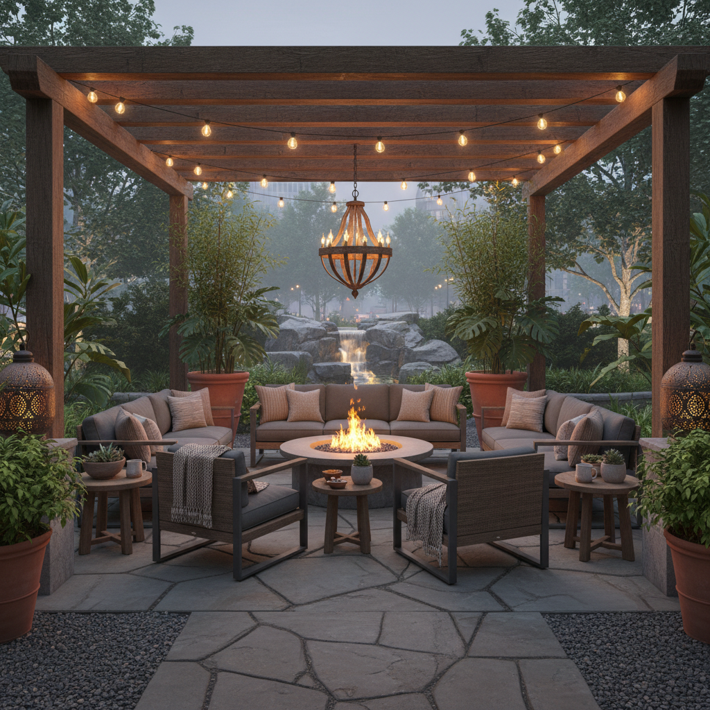 Bahçede eğlence alanı