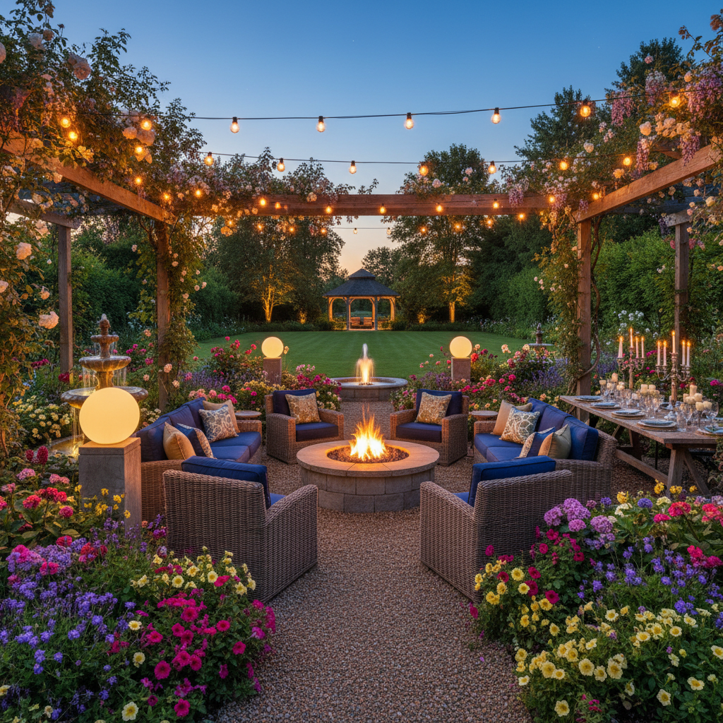 Bahçede eğlence alanı