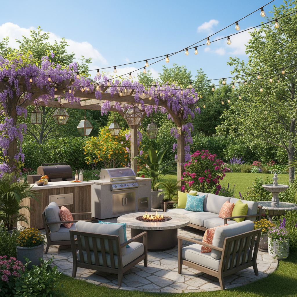 Bahçede eğlence alanı tasarımı