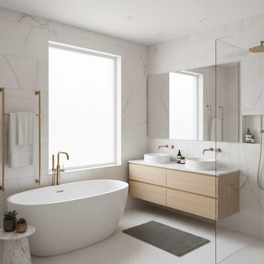 Modern bir banyo renovasyonu