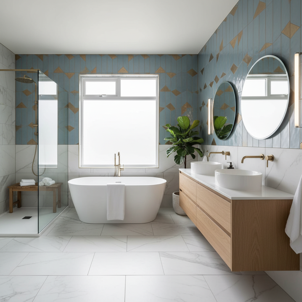 Modern banyo renovasyonu görünümü