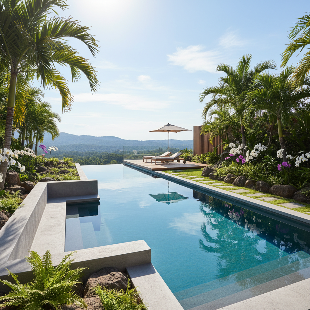 Modern betonarme havuz inşaatı