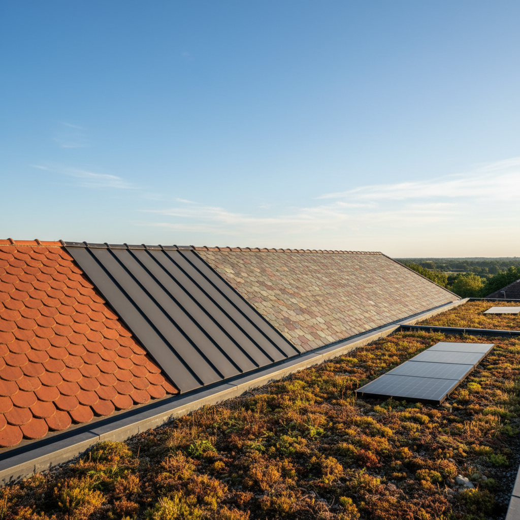 İyi korunmuş bir çatı manzarası