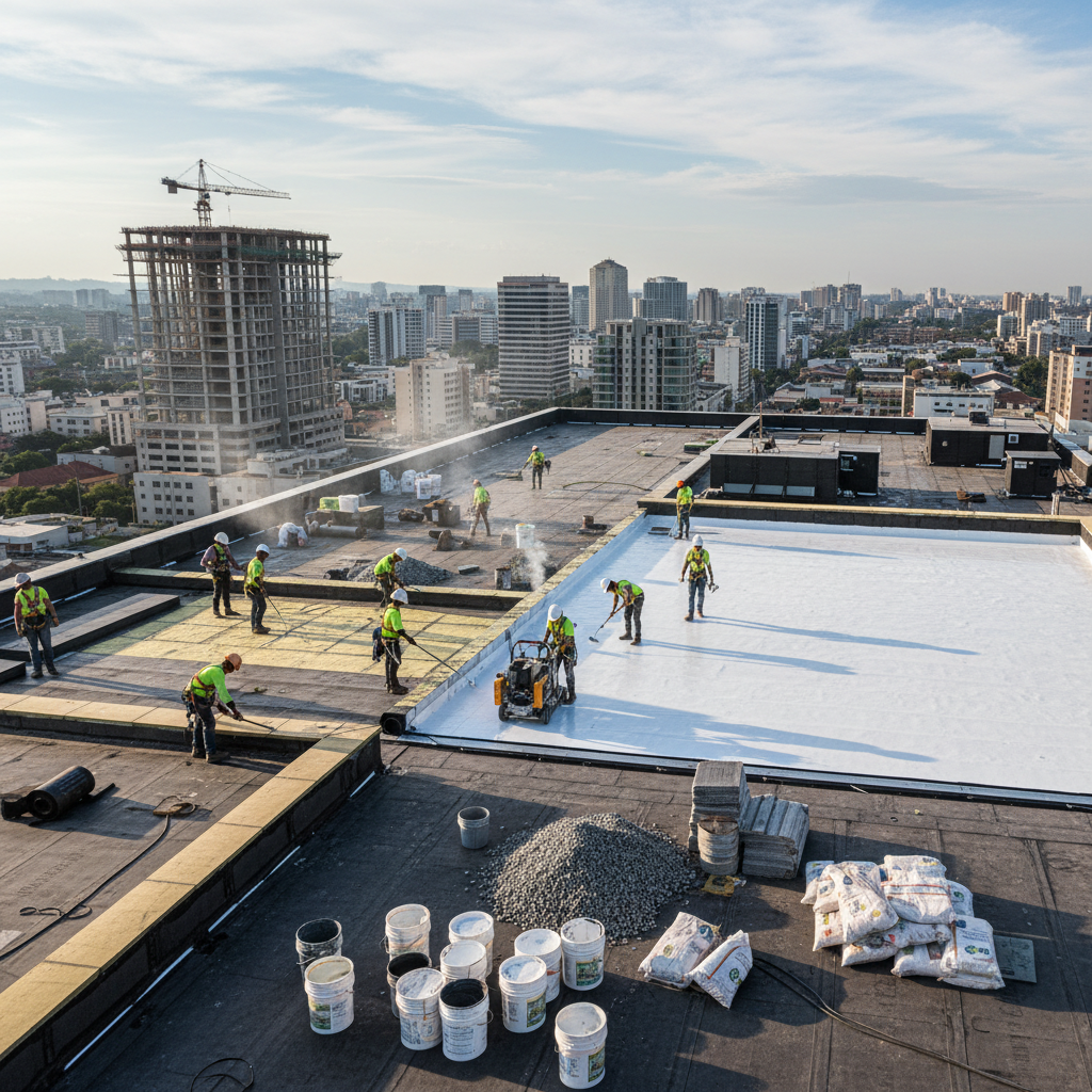 Çatı su yalıtımı uygulaması görüntüsü