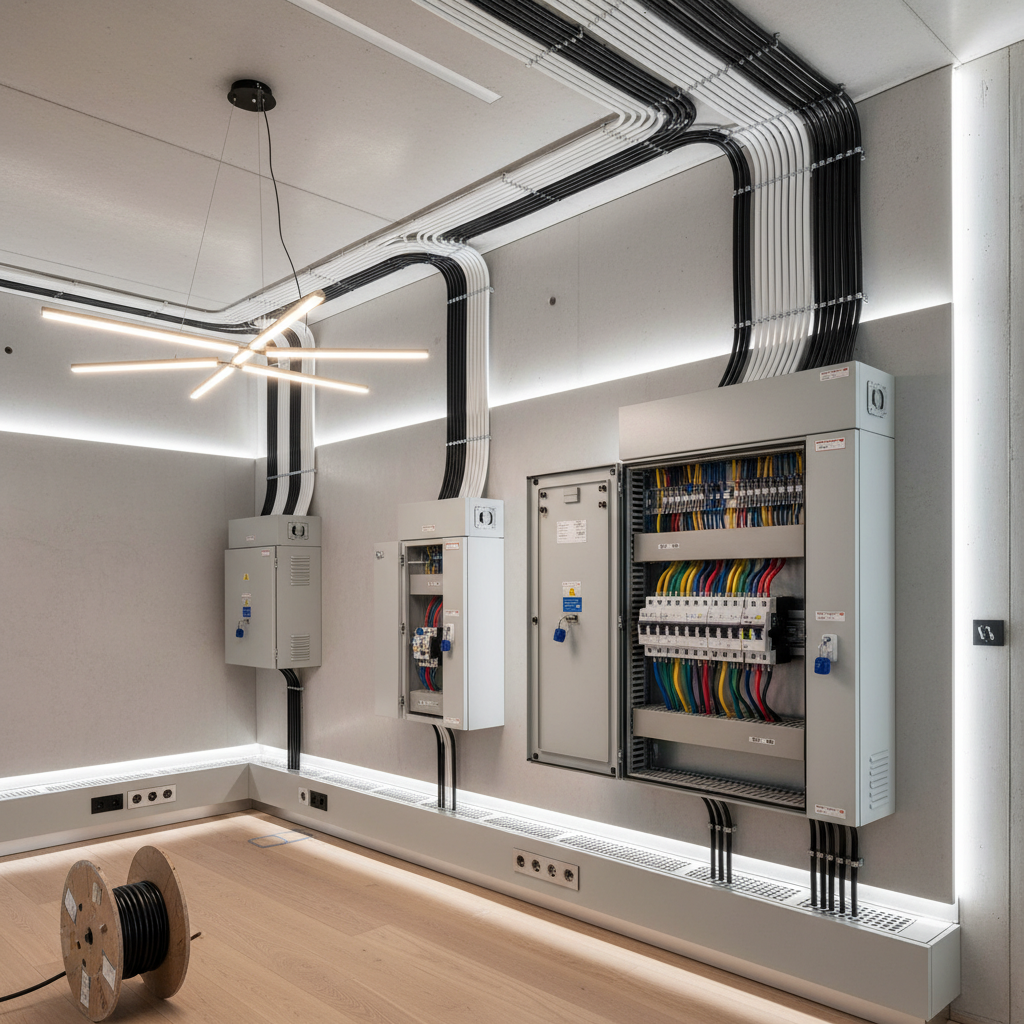 Yeni elektrik tesisatı görünümü