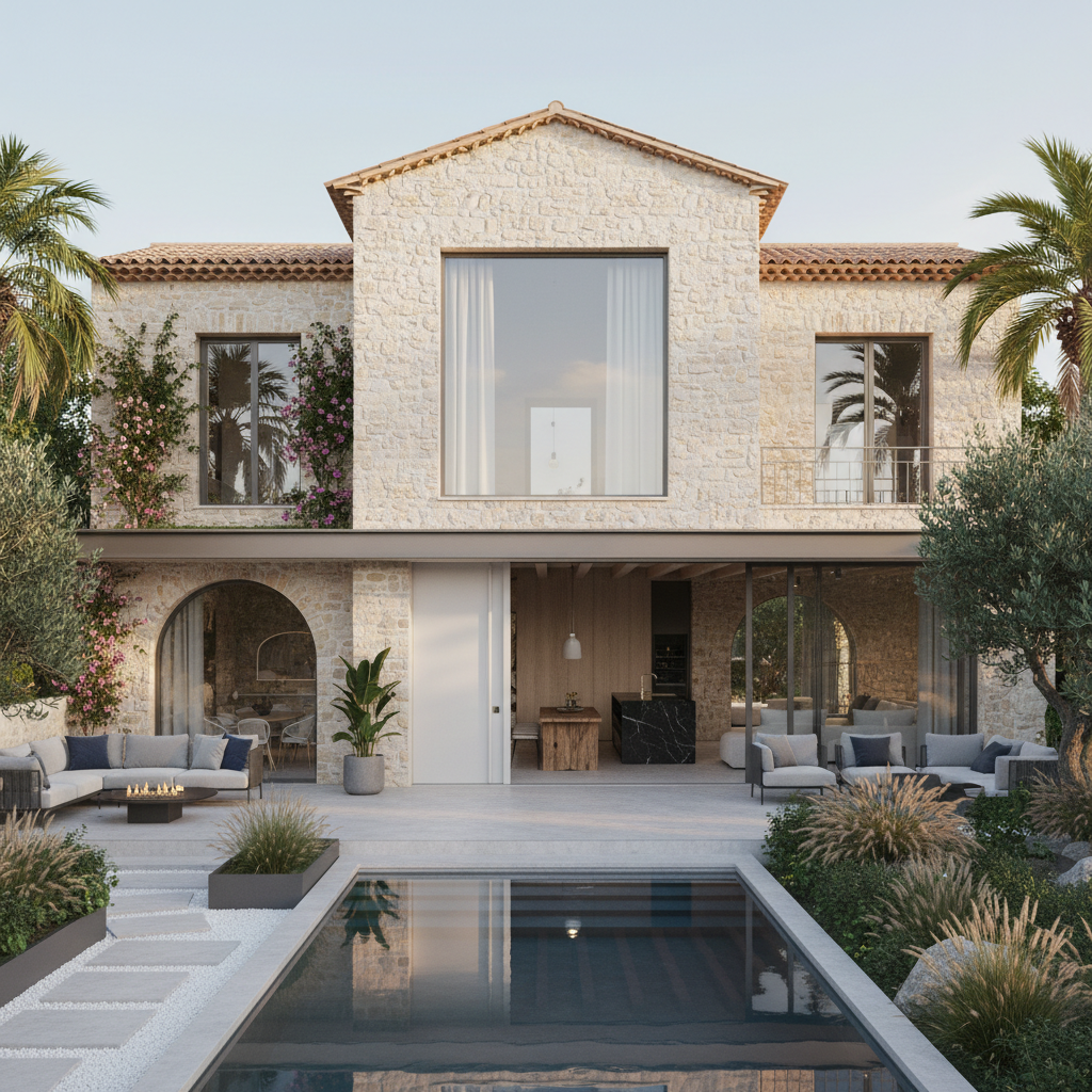 Modern tasarımlı yenilenmiş bir villa