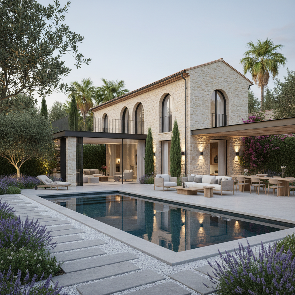 Modern tasarıma sahip yenilenmiş bir villa