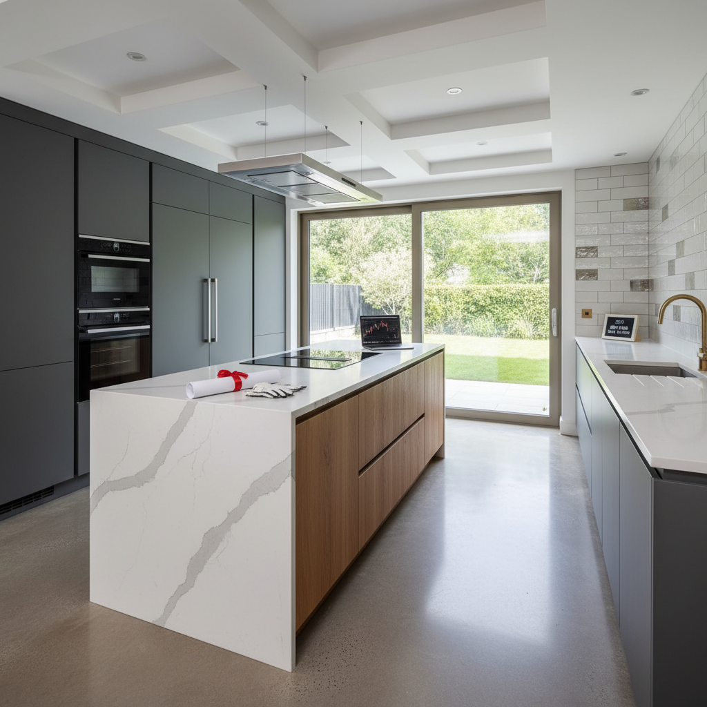 Modern bir mutfak tadilatı