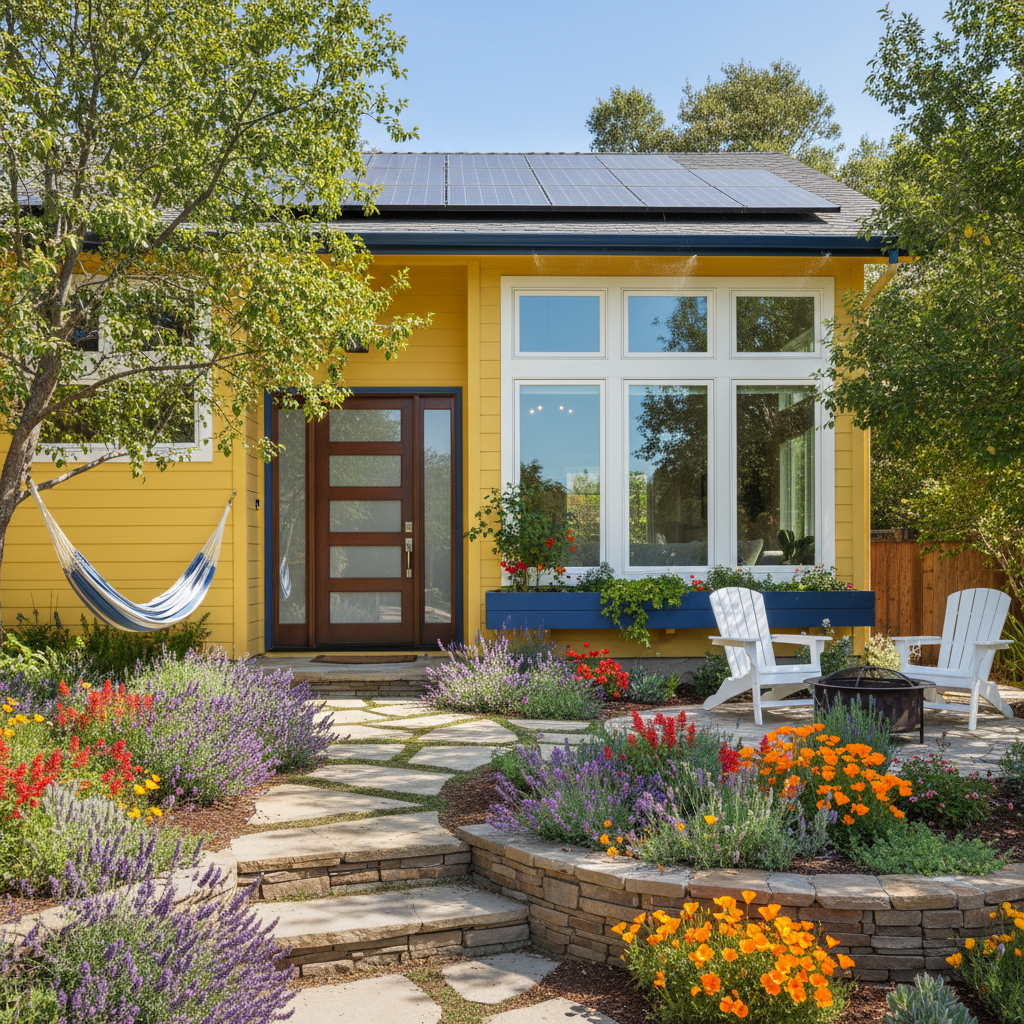 Yenilenmiş bir ev dış cephesi