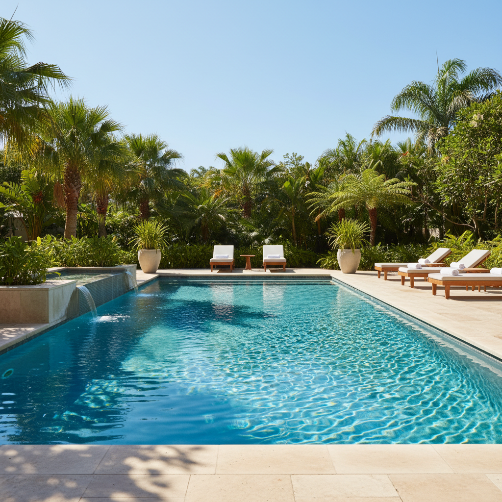 Temiz bir yüzme havuzu