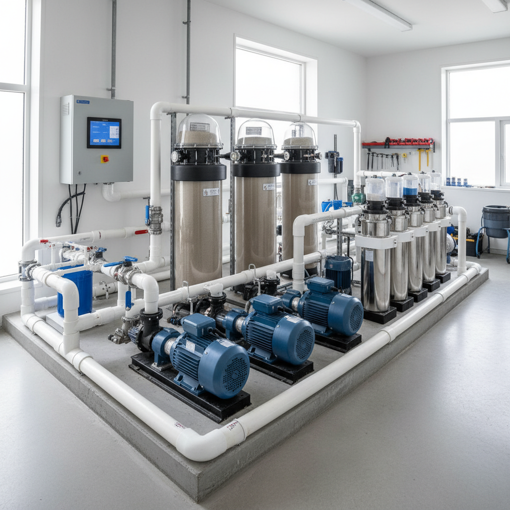 Havuz filtrasyon sistemleri görünümü