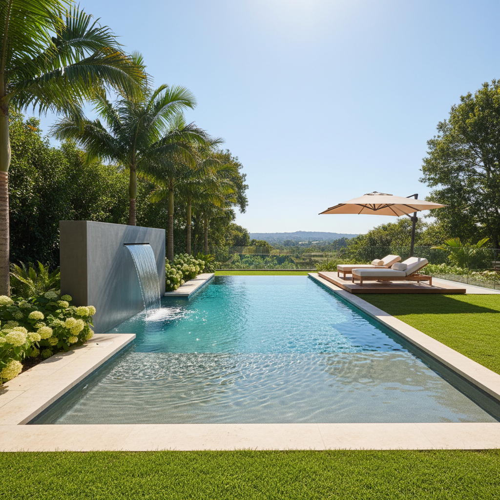 Güzel bir şekilde yenilenmiş havuz