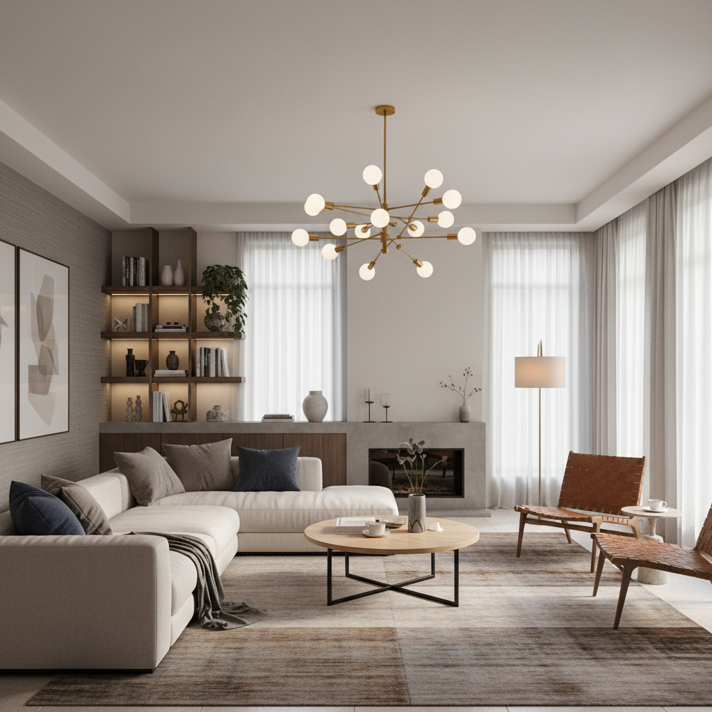 Modern bir oturma odası tadilatı
