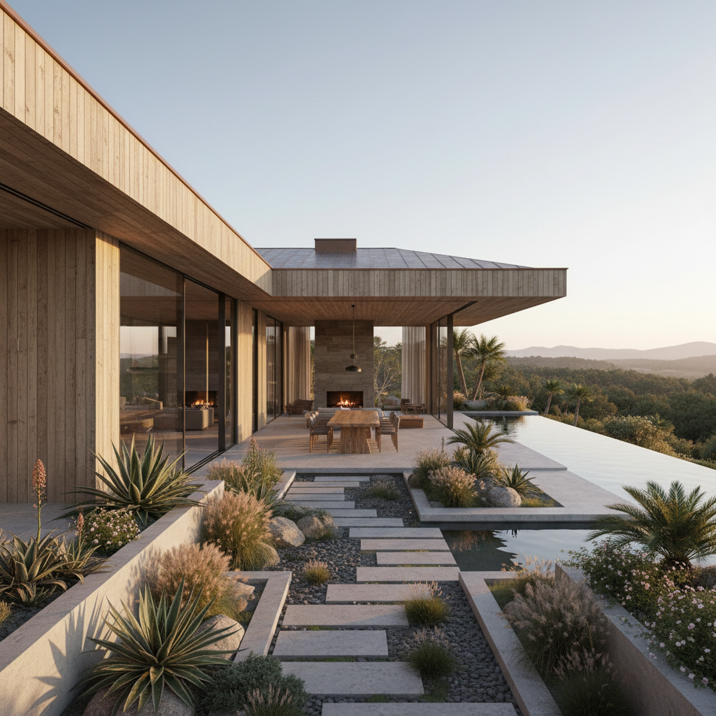 Modern villa tasarımı iç ve dış mekan uyumu