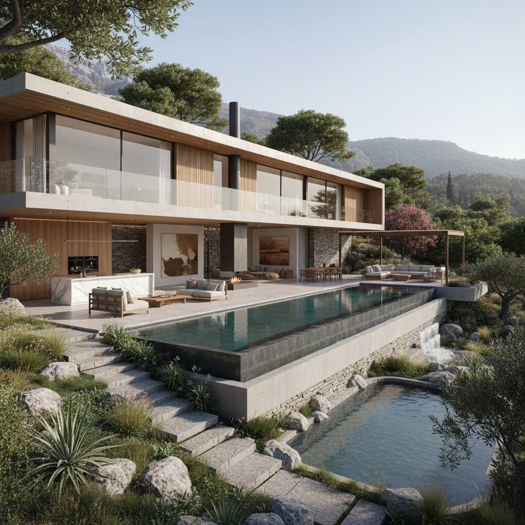 Doğa ile uyumlu modern villa tasarımı