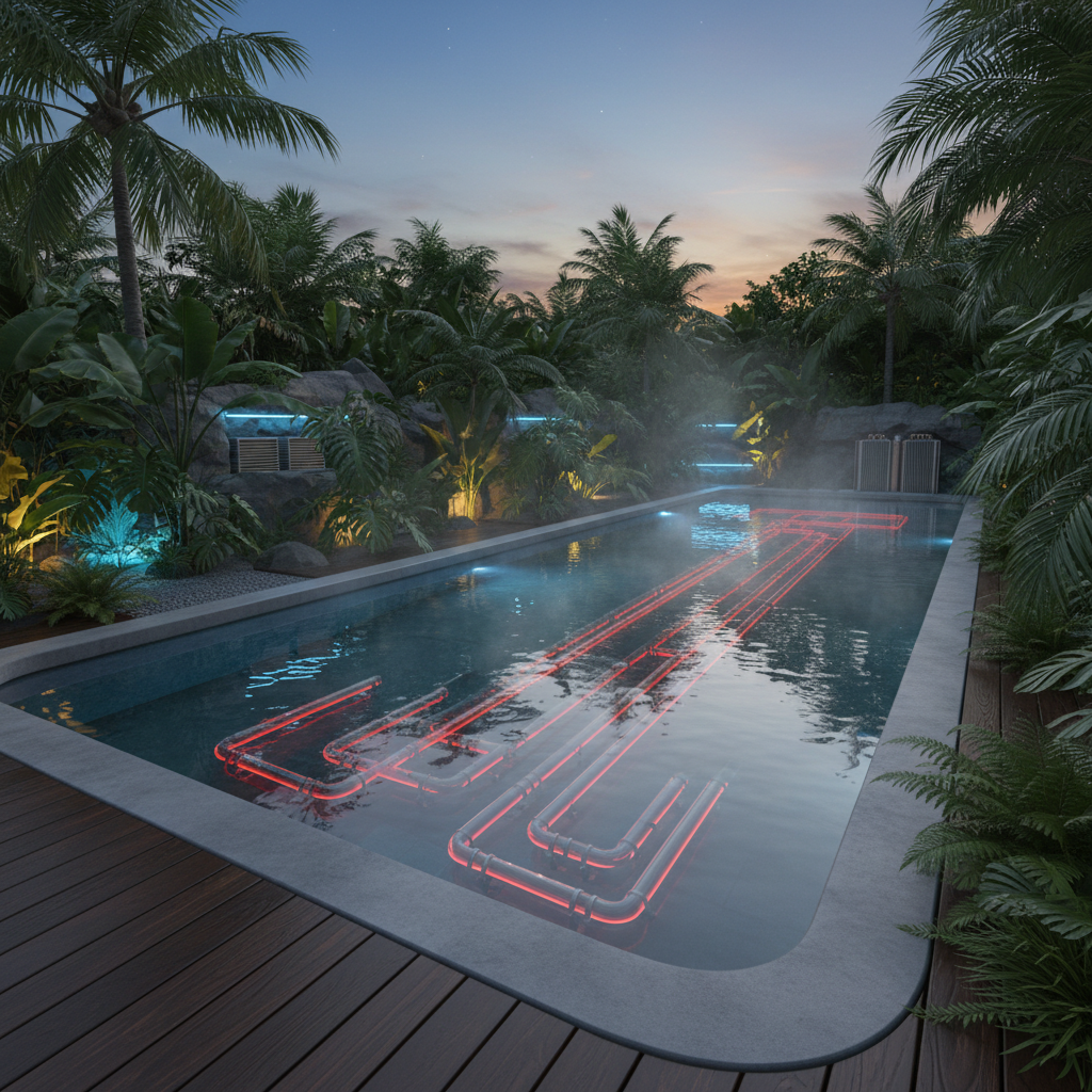 Isıtmalı havuz görüntüsü