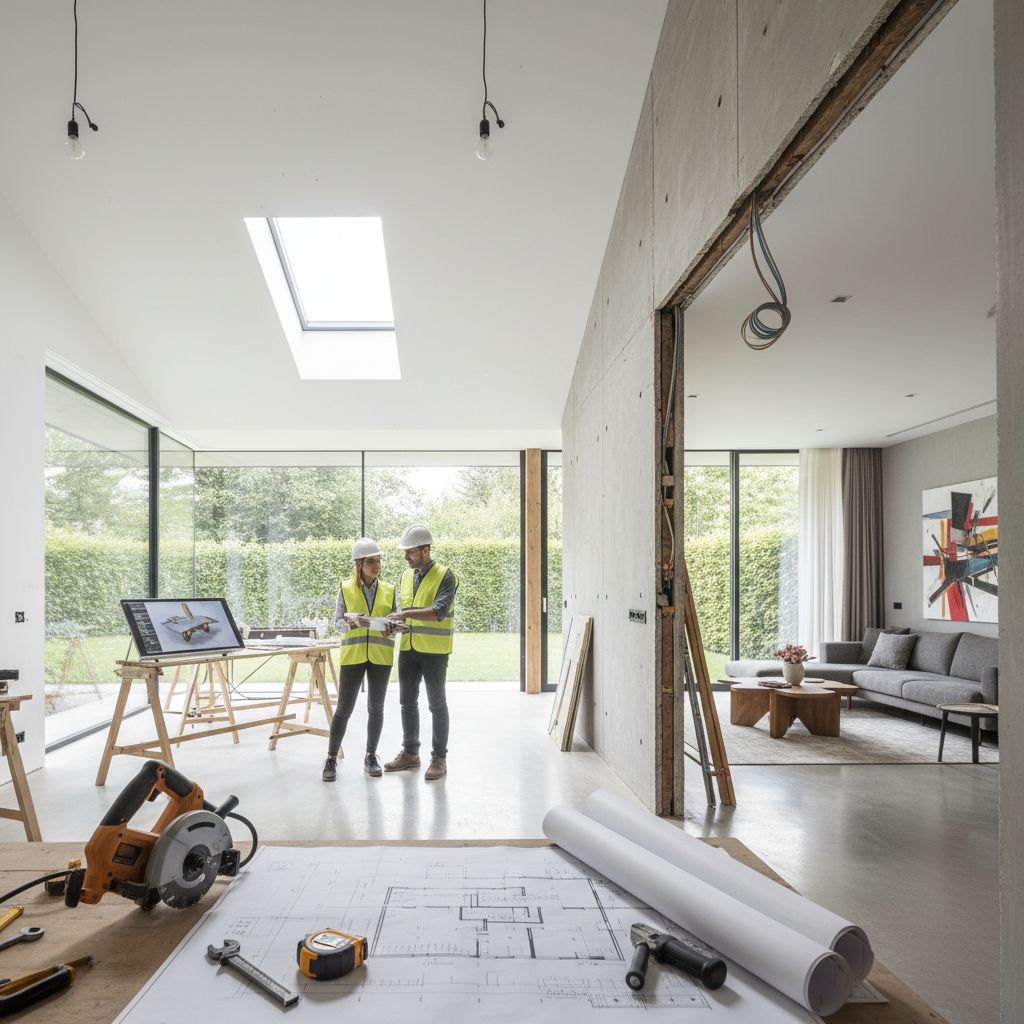 Modern villa yenileme süreci