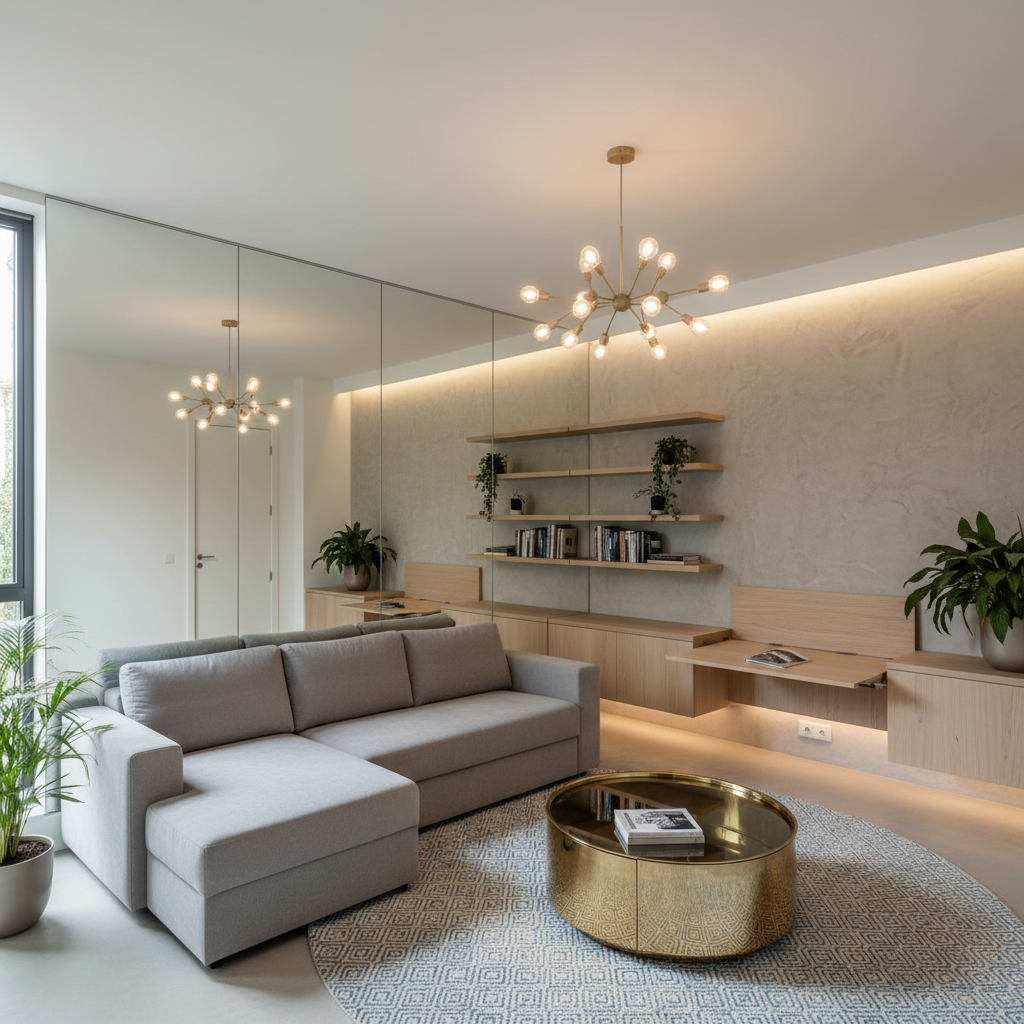 Küçük alanları ferah gösteren modern iç mekan tasarımı