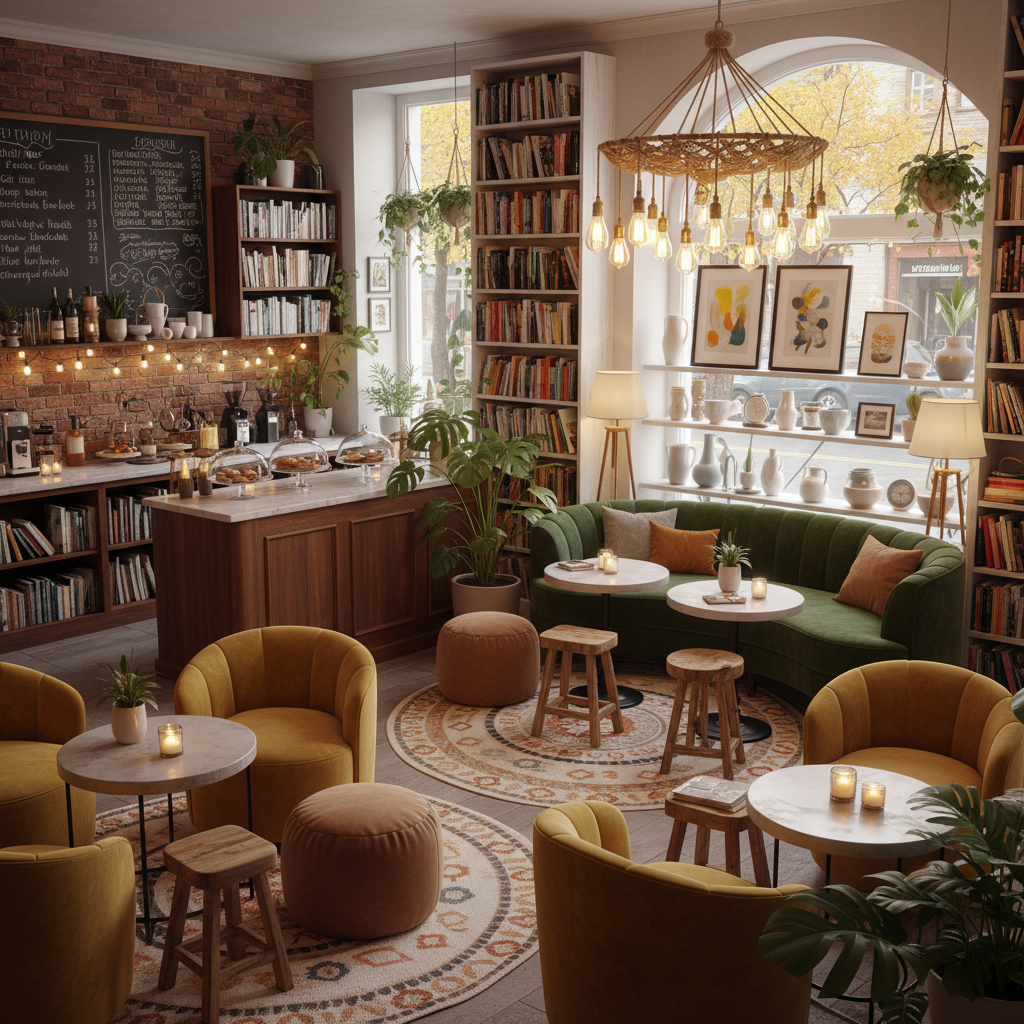 Küçük işletmeler için şık ve sıcak bir iç mekan tasarımı