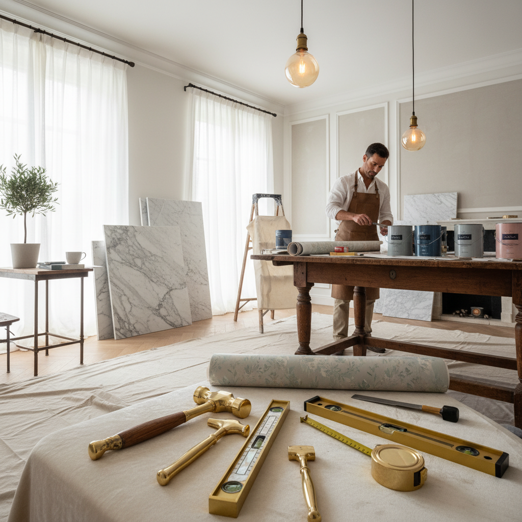 Lüks tadilat sürecine ait bir görüntü