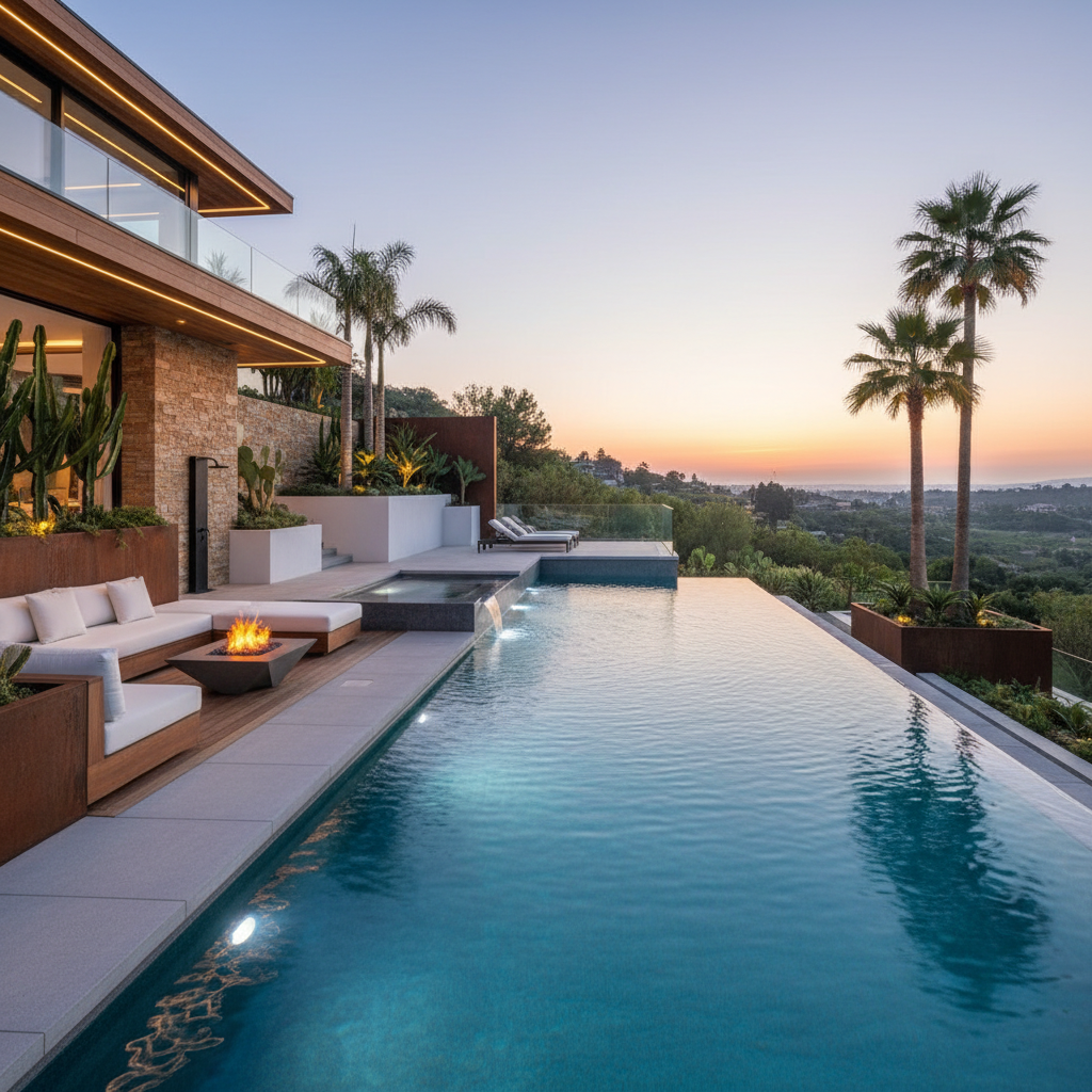 Lüks bir villa havuzu