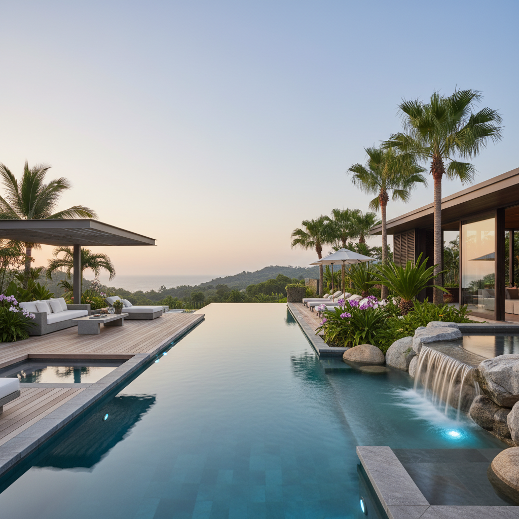 Lüks villa havuzu tasarımı