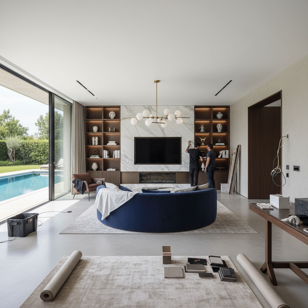 Lüks villa tadilatı iç mekan tasarımı