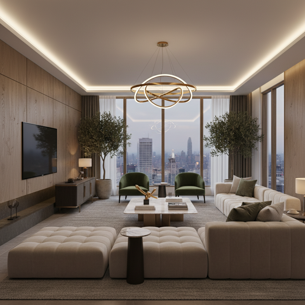 Lüks yaşam alanı iç mekan tasarımı