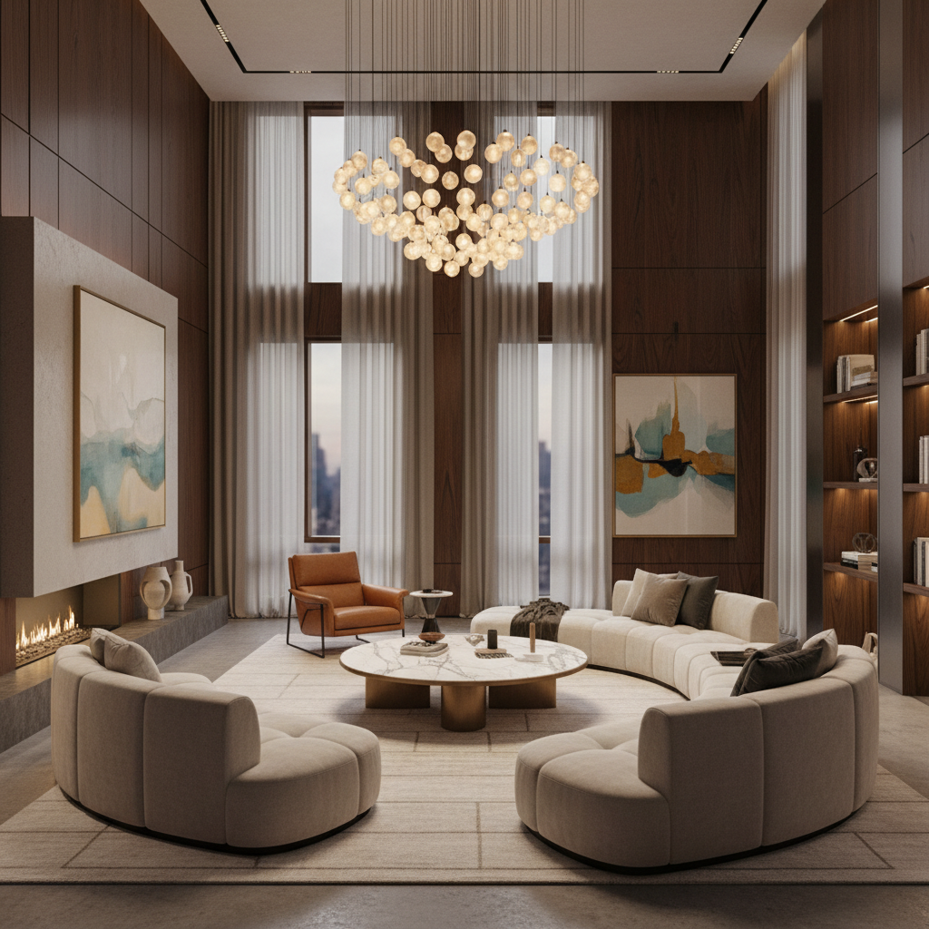 Lüks bir iç mekan tasarımı