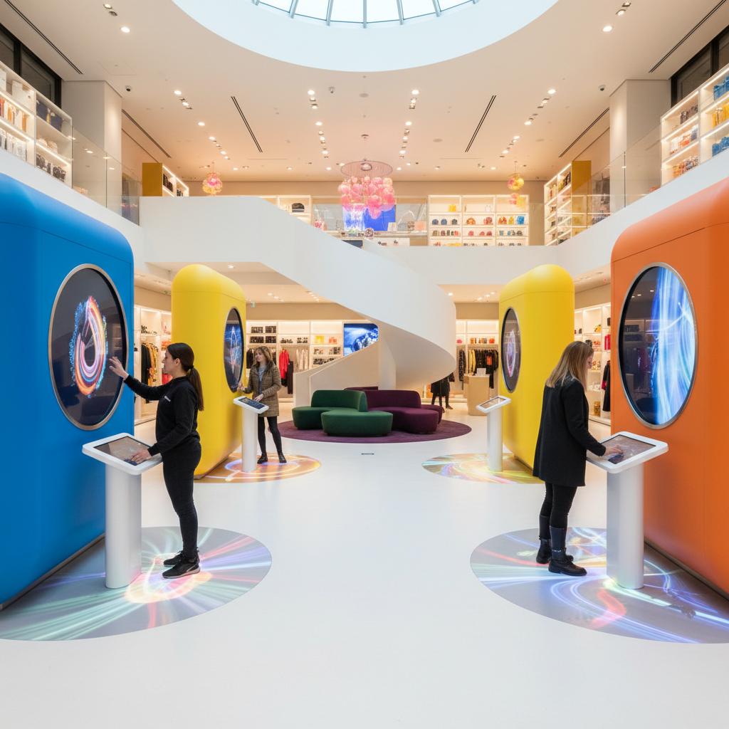 Modern bir mağaza iç tasarımı