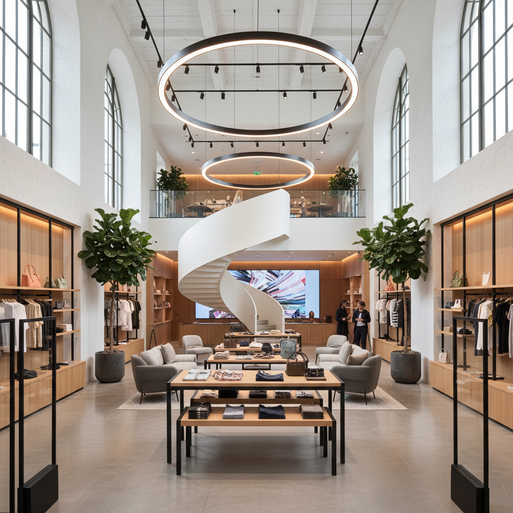 Modern bir mağaza iç tasarımı