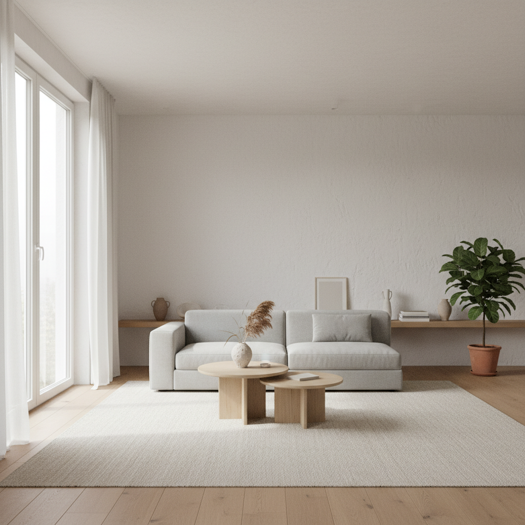 Minimalist bir oturma odası tasarımı