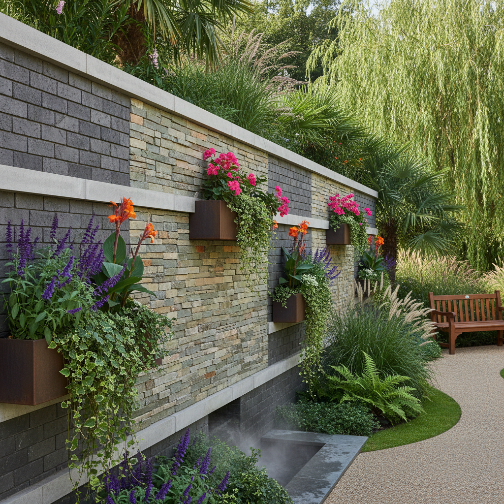 Modern bahçe duvarı tasarımı