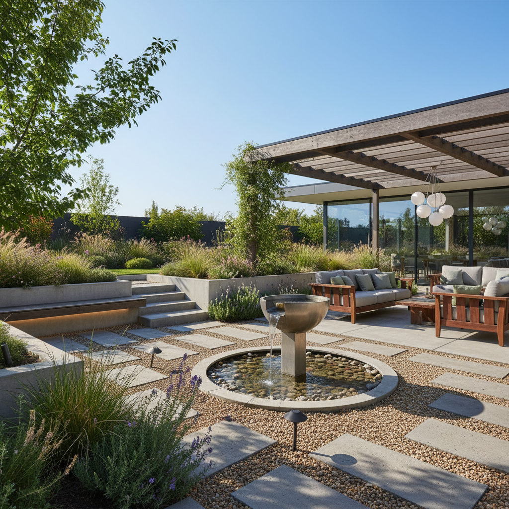 Modern bahçe tasarımı