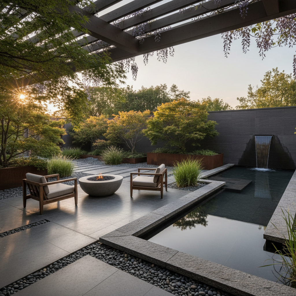 Modern bahçe tasarımı