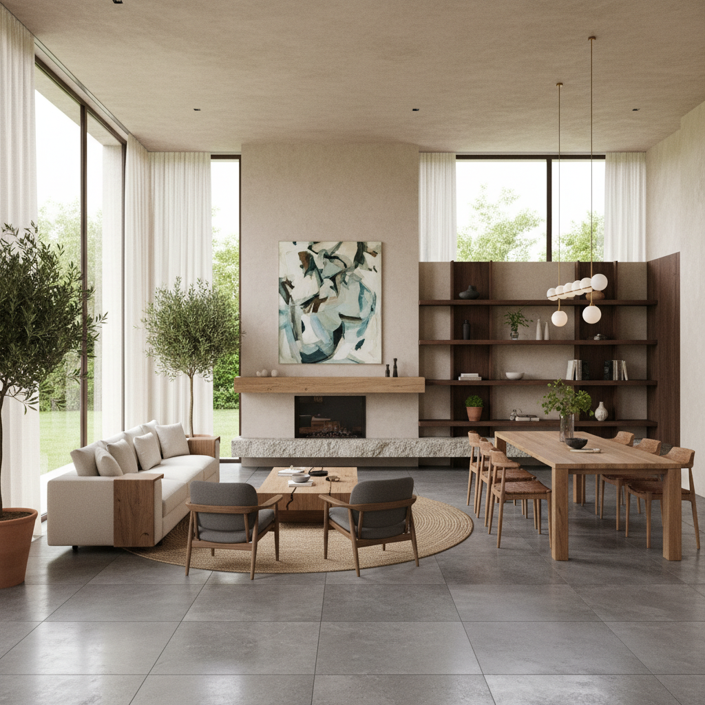 Modern iç mimari örneği iç mekan