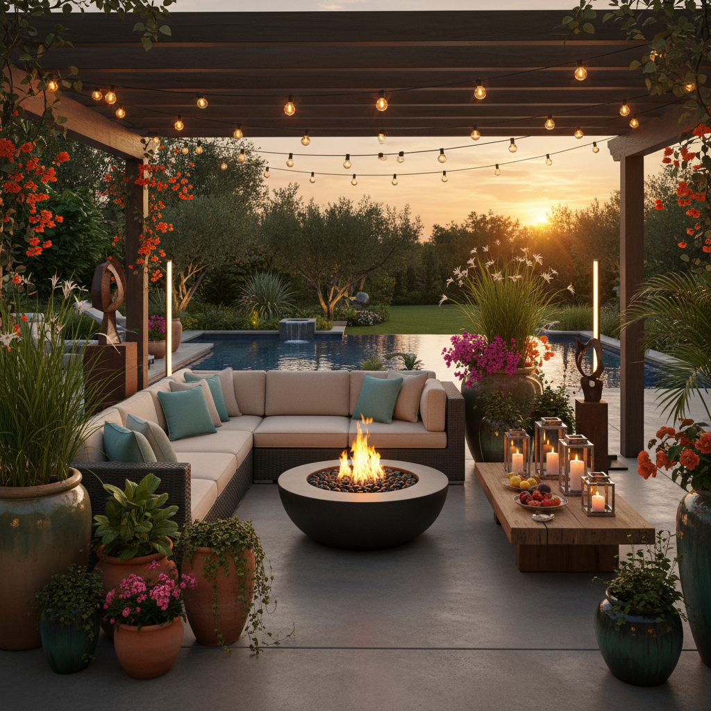 Modern dış mekan dekorasyonu örneği