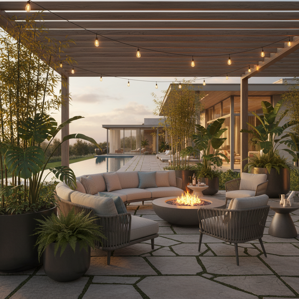 Modern dış mekan dekorasyonu örneği