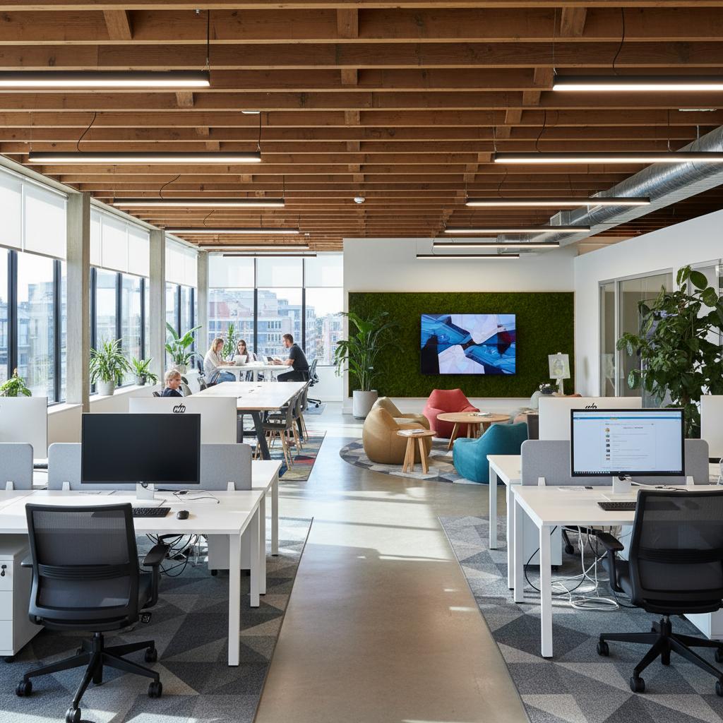 Modern ve verimli bir ofis iç mekan tasarımı